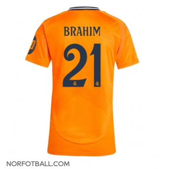 Billige Fotballdrakt Real Madrid Brahim Diaz #21 Replika Bortedrakt Dame 2024-25 Kortermet